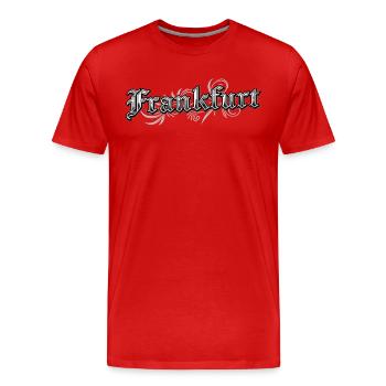 Frankfurt East Germany Vintage Look - Men's Premium Organic T-Shirt - red - Front - Damien (186cm)