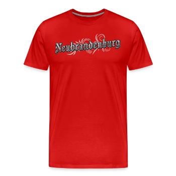 Neubrandenburg Allemagne de l’Est Vintage Look - T-shirt bio Premium Homme - rouge - Devant - Damien (186cm)