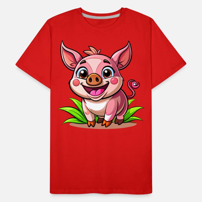 Cochon joyeux T-shirt bio Premium Homme