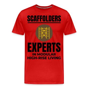 Plate-forme d’échafaudage d’échafaudage de constructeur d’échafaudages - T-shirt bio Premium Homme - rouge - Devant - Damien (186cm)