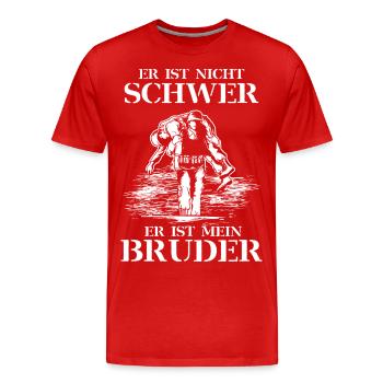 Bundeswehr Soldat Bruder - Männer Premium Bio T-Shirt - Rot - Vorne - Damien (186cm)