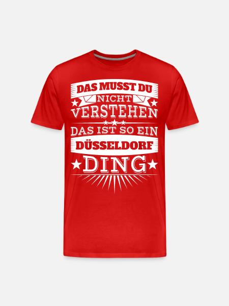 Düsseldorf - Männer Premium Bio T-Shirt - Rot