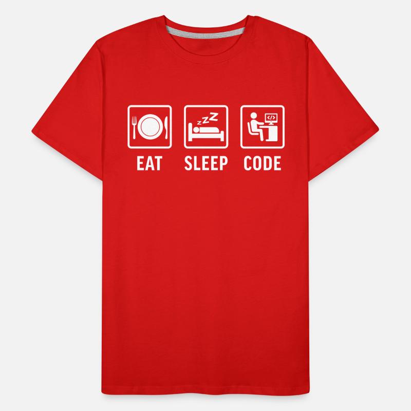 Programmation de t-shirts Eat sleep Code T-shirt bio Premium Homme