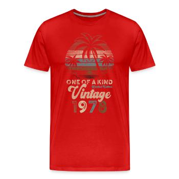 Vintage 1978 Geburtstag Palmen - Männer Premium Bio T-Shirt - Rot - Vorne - Damien (186cm)