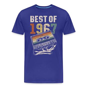 Best Of 1967 Geburtstag Kassette - Männer Premium Bio T-Shirt - Königsblau - Vorne - Damien (186cm)