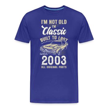Geboren 2003 Geburtstag Oldtimer - Männer Premium Bio T-Shirt - Königsblau - Vorne - Damien (186cm)