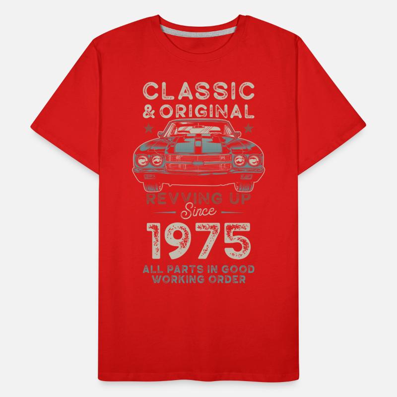 Geboren 1975 Geburtstag Oldtimer Männer Premium Bio T-Shirt