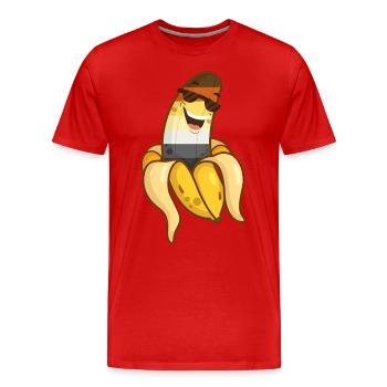 Gay Bären Pride Banane Cool Lustig Comic - Männer Premium Bio T-Shirt - Rot - Vorne - Damien (186cm)