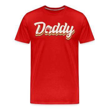 Daddy Bär Gay Pride LGBT Bear Flag - Männer Premium Bio T-Shirt - Rot - Vorne - Damien (186cm)