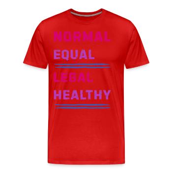 Bisexuell Pride Bi Farben Gleichberechtigung - Männer Premium Bio T-Shirt - Rot - Vorne - Damien (186cm)