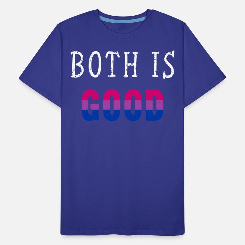 Both Is Good Bisexual Flag Colors Pride Men's Premium Organic T-Shirt
