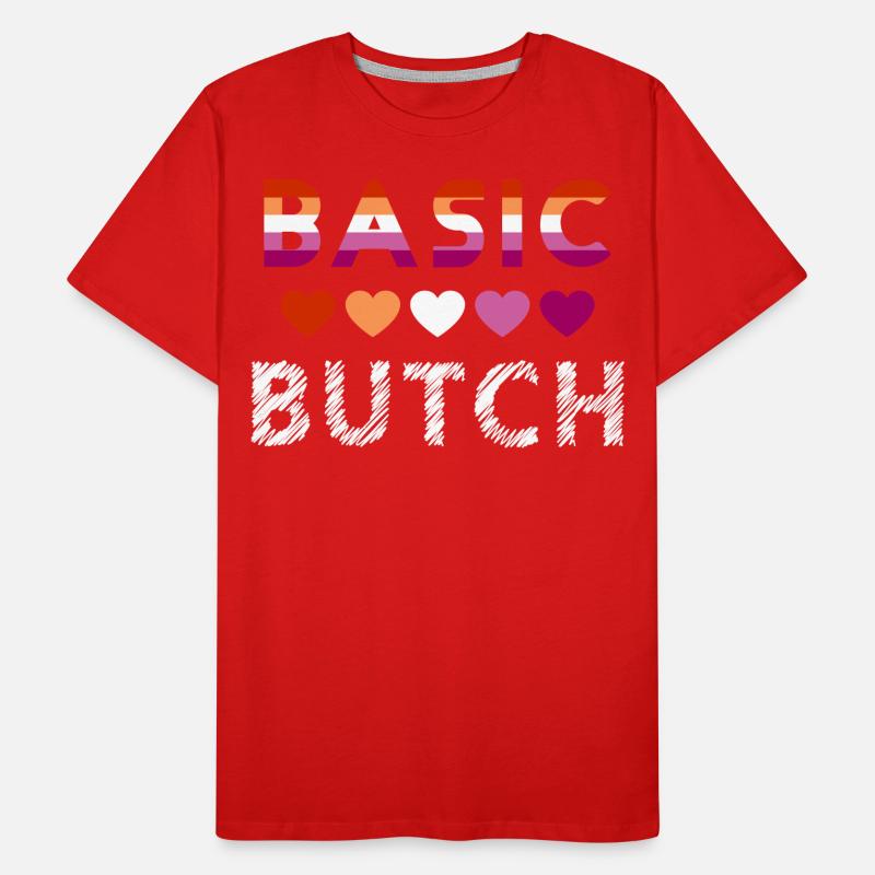 Basic Butch Funny Lesbian Pride Statement Men's Premium Organic T-Shirt