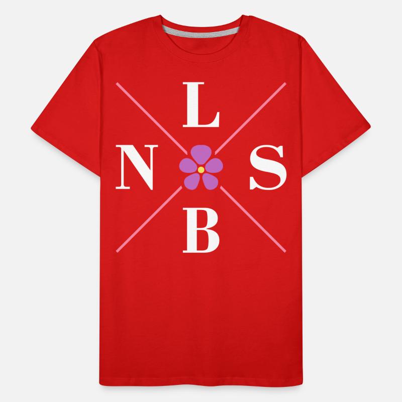 Discrète Lesbienne Fleur Violette Subtile Orgueil T-shirt bio Premium Homme