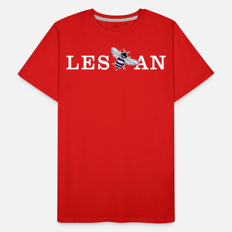 Lesbian Bee LGBTQ Pride Déclaration subtile T-shirt bio Premium Homme