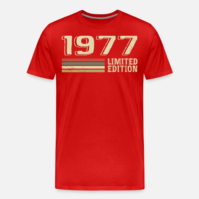 Nées en 1977 anniversaire 1977 Vintage 1977 - T-shirt bio Premium Homme - rouge