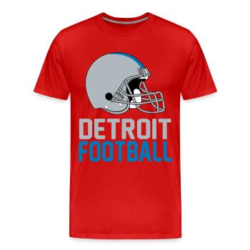 Helmet Detroit - Männer Premium Bio T-Shirt - Rot - Vorne - Damien (186cm)