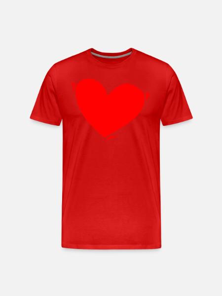 Rotes Herz - Männer Premium Bio T-Shirt - 