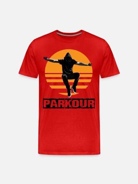 Parkour - Männer Premium Bio T-Shirt - Rot