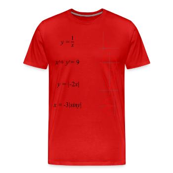 Alles, was Sie ist die Liebe Mathe brauchen - Männer Premium Bio T-Shirt - Rot - Vorne - Damien (186cm)