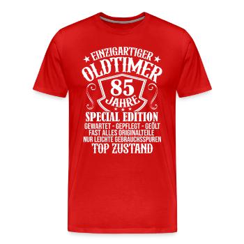 85. Geburtstag Mann Männer 85 Jahre Geschenk - Männer Premium Bio T-Shirt - Rot - Vorne - Damien (186cm)