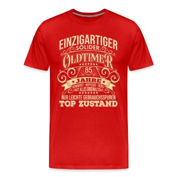85. Geburtstag Mann Männer 85 Jahre Geschenk - Männer Premium Bio T-Shirt - Rot - Vorne - Damien (186cm)