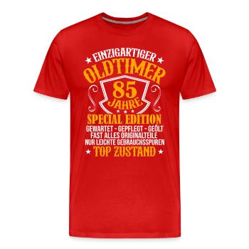 85. Geburtstag Mann Männer 85 Jahre Geschenk - Männer Premium Bio T-Shirt - Rot - Vorne - Damien (186cm)
