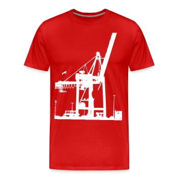 Grue Blanche - T-shirt bio Premium Homme - rouge - Devant - Damien (186cm)