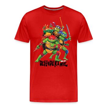 TMNT Mutant Mayhem All Turtles - Men's Premium Organic T-Shirt - red - Front - Damien (186cm)