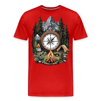 Scène de la nature - T-shirt bio Premium Homme - rouge - Devant - Damien (186cm)
