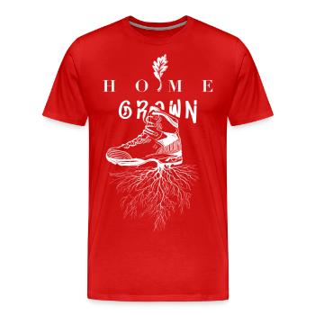 Home - Homegrown - Badass - Men's Premium Organic T-Shirt - red - Front - Damien (186cm)