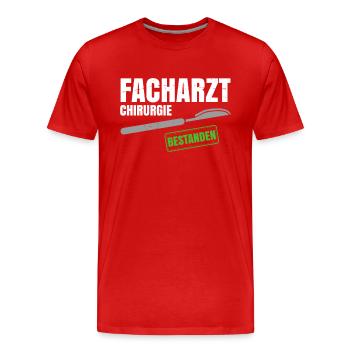 Facharzt Chirurgie - Männer Premium Bio T-Shirt - Rot - Vorne - Damien (186cm)