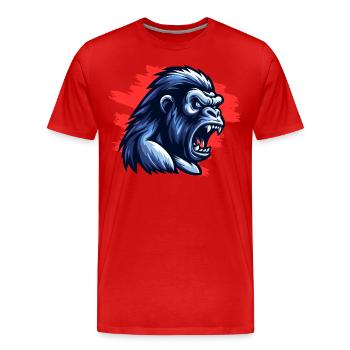Mad Gorilla - Men's Premium Organic T-Shirt - red - Front - Damien (186cm)