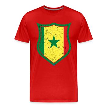Senegal - Männer Premium Bio T-Shirt - Rot - Vorne - Damien (186cm)