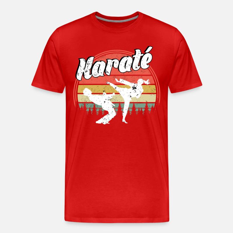 Karate - Männer Premium Bio T-Shirt - Rot