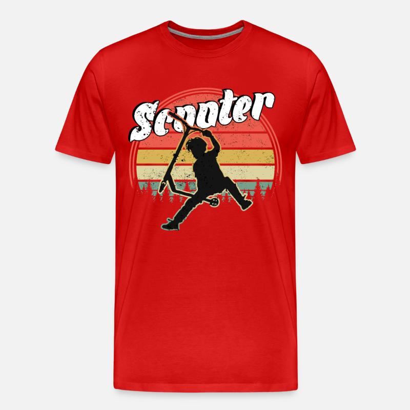 Freestyle Roller - Männer Premium Bio T-Shirt - Rot
