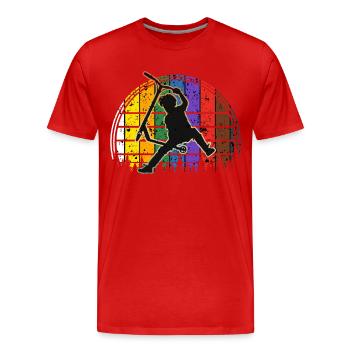 Trottinette freestyle - T-shirt bio Premium Homme - rouge - Devant - Damien (186cm)