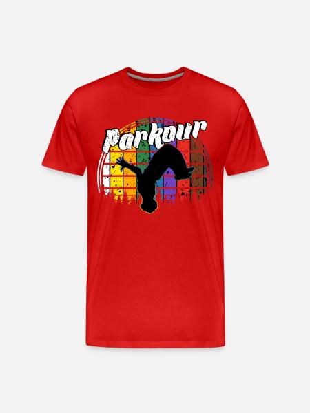 parkour - T-shirt bio Premium Homme - rouge