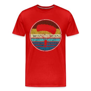 parachute - Men's Premium Organic T-Shirt - red - Front - Damien (186cm)