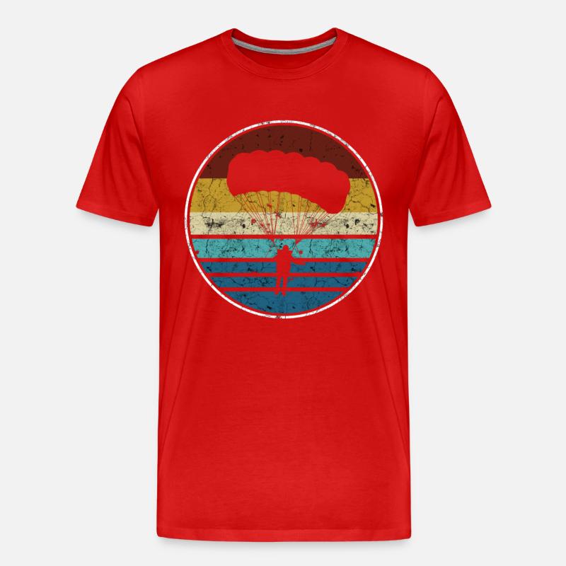 Fallschirm - Männer Premium Bio T-Shirt - Rot