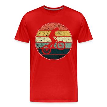 BMX / Bmx Bike / Vélo / Cadeau / Cyclist - T-shirt bio Premium Homme - rouge - Devant - Damien (186cm)