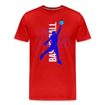 Basketteur - Basket - BBall - Basket Ball - T-shirt bio Premium Homme - rouge - Devant - Damien (186cm)