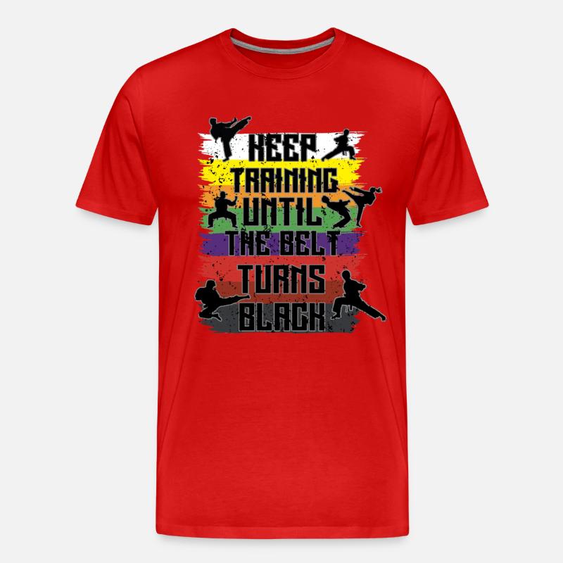 Karate - Männer Premium Bio T-Shirt - Rot