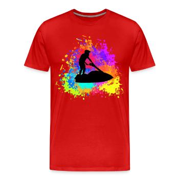 Jet ski - T-shirt bio Premium Homme - rouge - Devant - Damien (186cm)