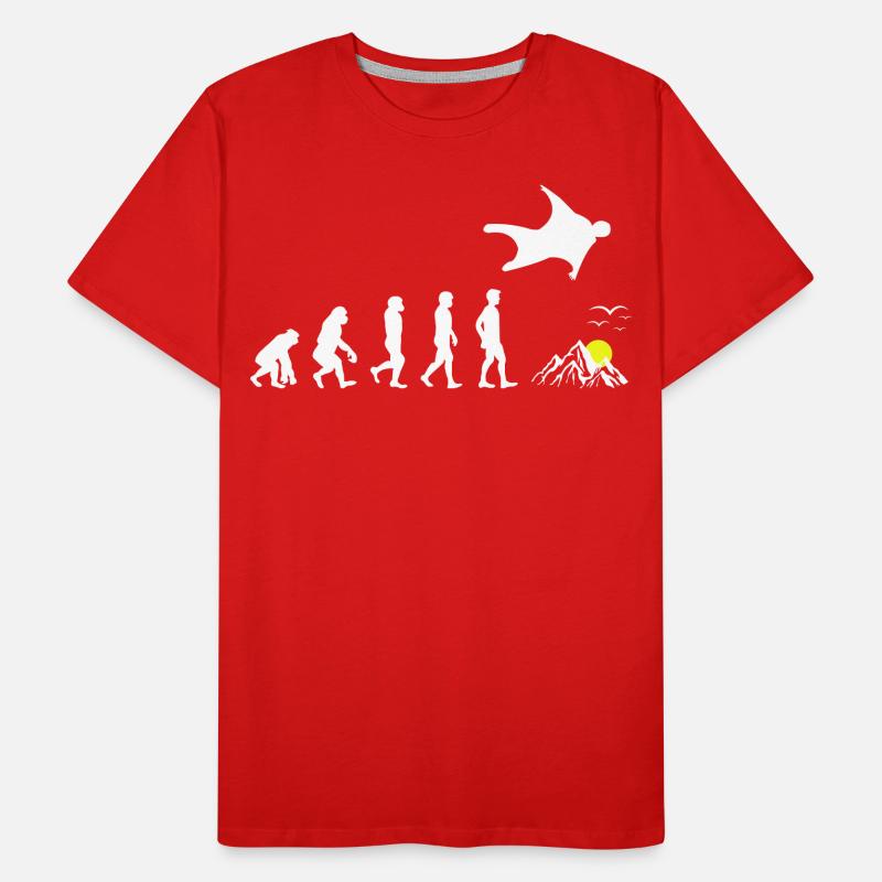 Wingsuit flying Base Jumping Skydiving Evolution Männer Premium Bio T-Shirt