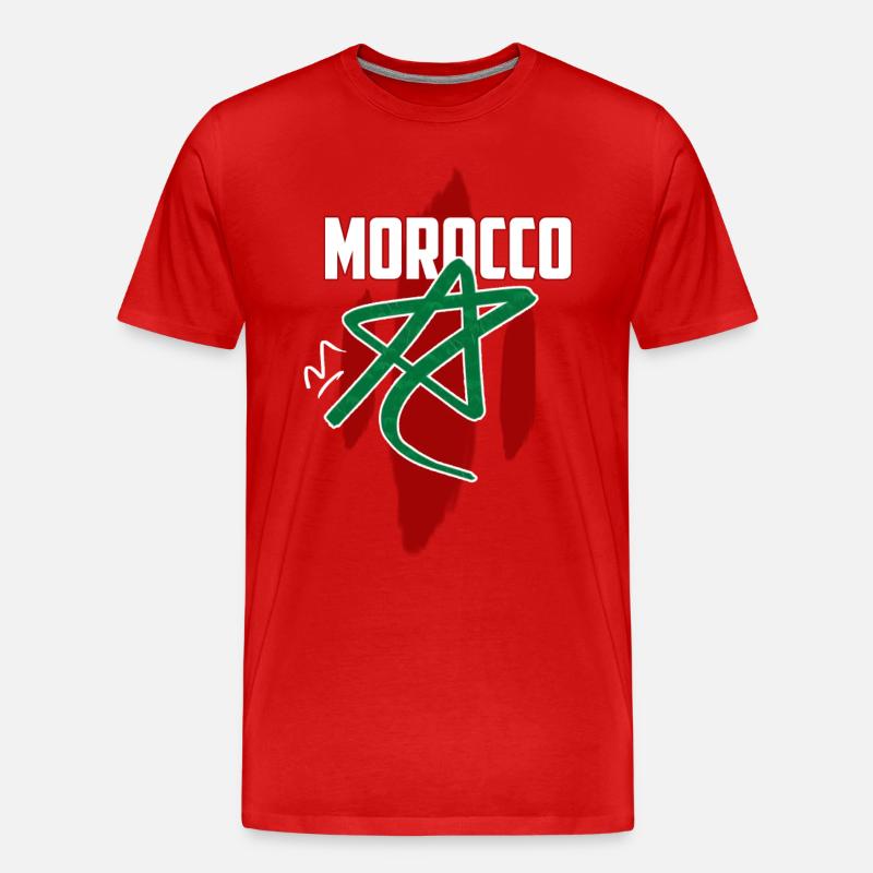 Marokko - Männer Premium Bio T-Shirt - Rot