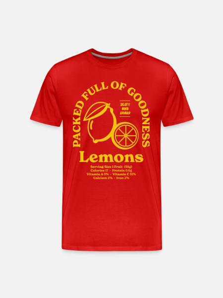 Lemons Nutritional - Men's Premium Organic T-Shirt - red
