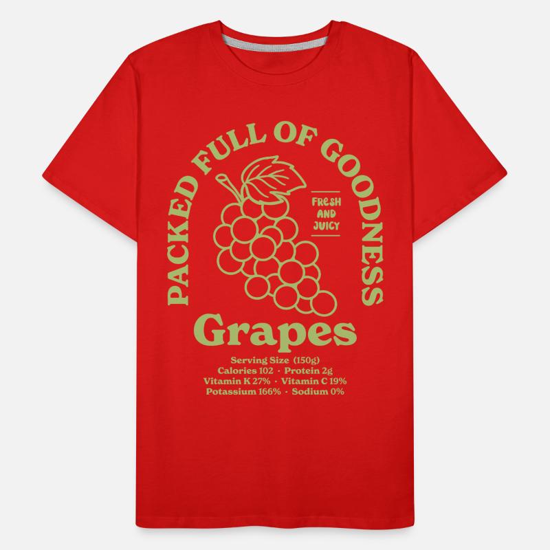 Grapes Nutritional Green Men's Premium Organic T-Shirt