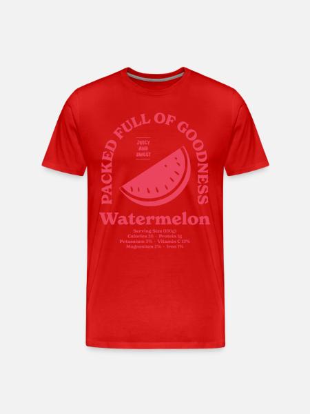 Watermelon Nutritional - Men's Premium Organic T-Shirt - red