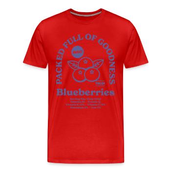Heidelbeeren Ernährung - Männer Premium Bio T-Shirt - Rot - Vorne - Damien (186cm)
