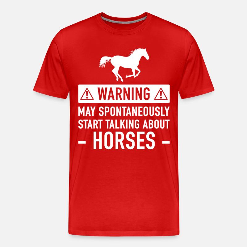 Lustiges Pferd Geschenk-Idee - Männer Premium Bio T-Shirt - Rot